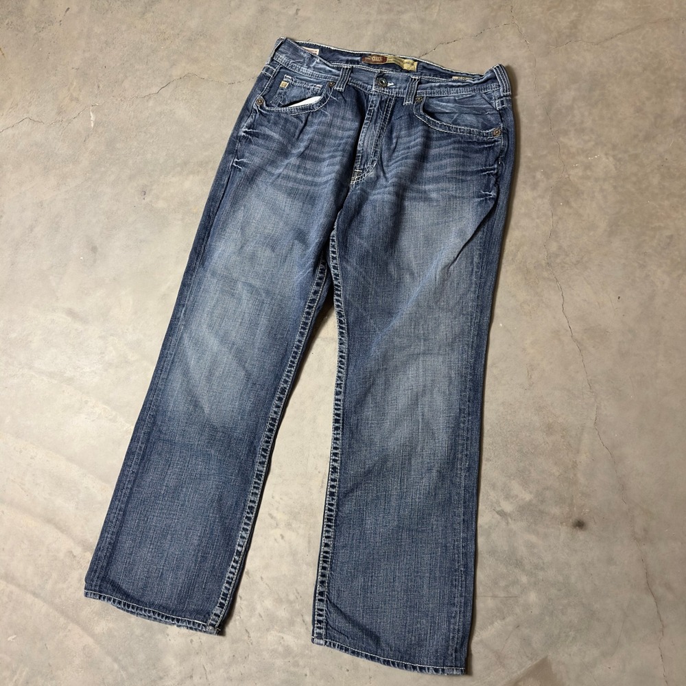 Y2K Big Star Legendary Blue Jeans Mens 36R Blue Baggy Straight Leg Denim